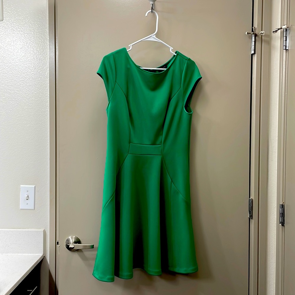 The Limited green fit and flare dress